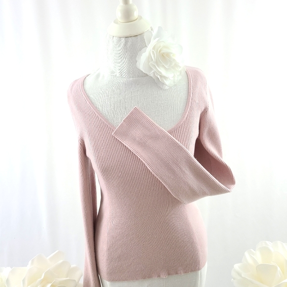 Express Ribbed Scoop Neck Sweater - Picture 6 of 10